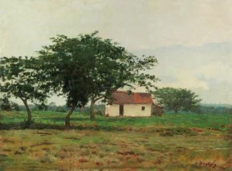 Landschaft mit Haus